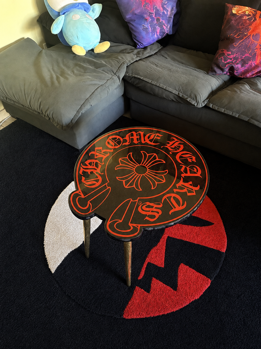 Red Chrome Heart Table/Wall Piece