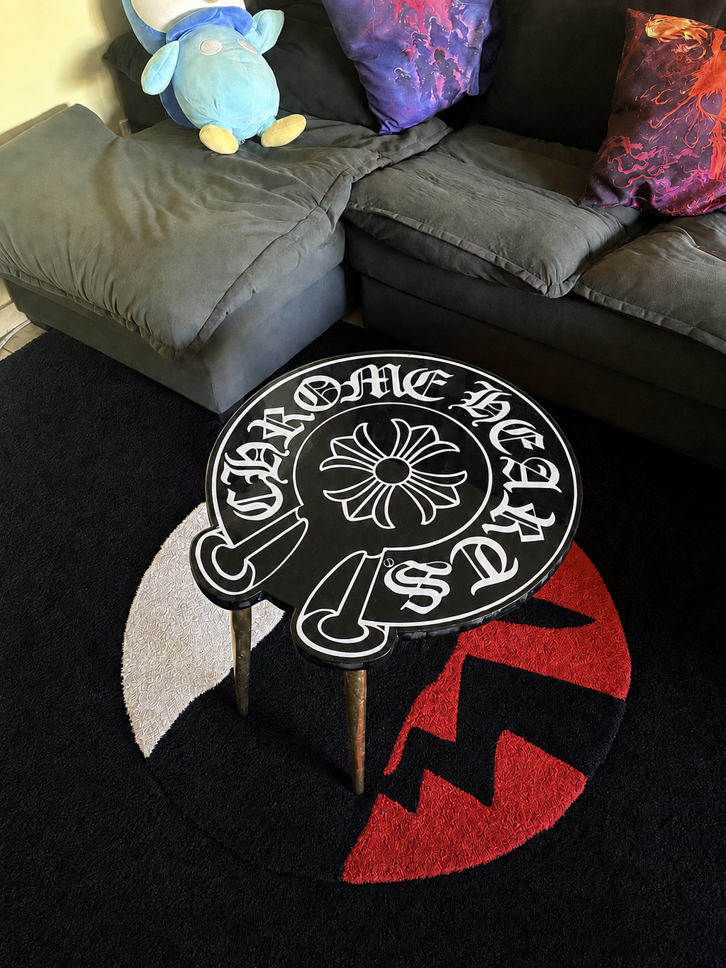 White Chrome Heart Table/Wall Piece