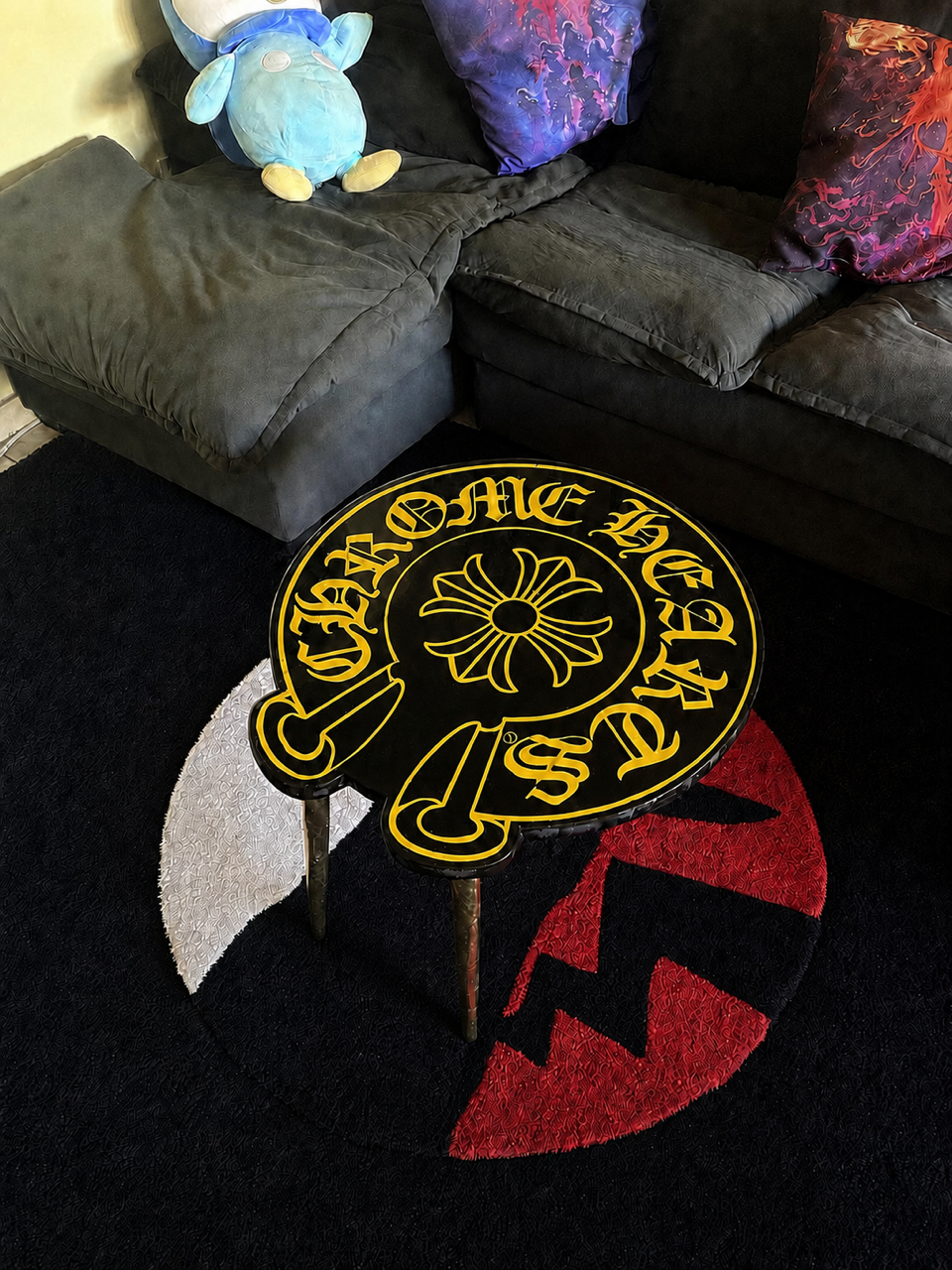 Gold Chrome Heart Table/Wall Piece