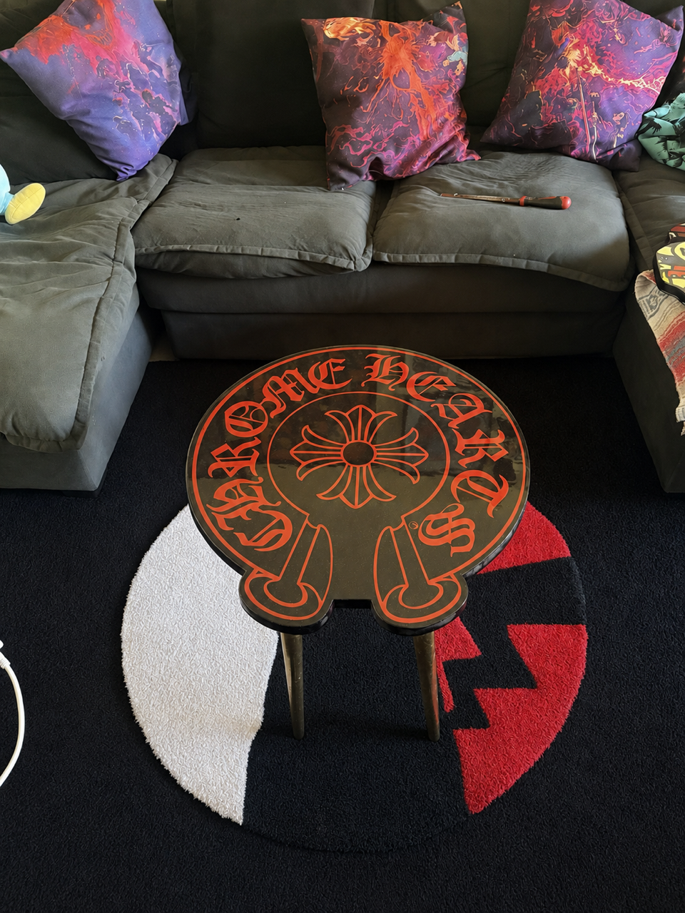 Red Chrome Heart Table/Wall Piece